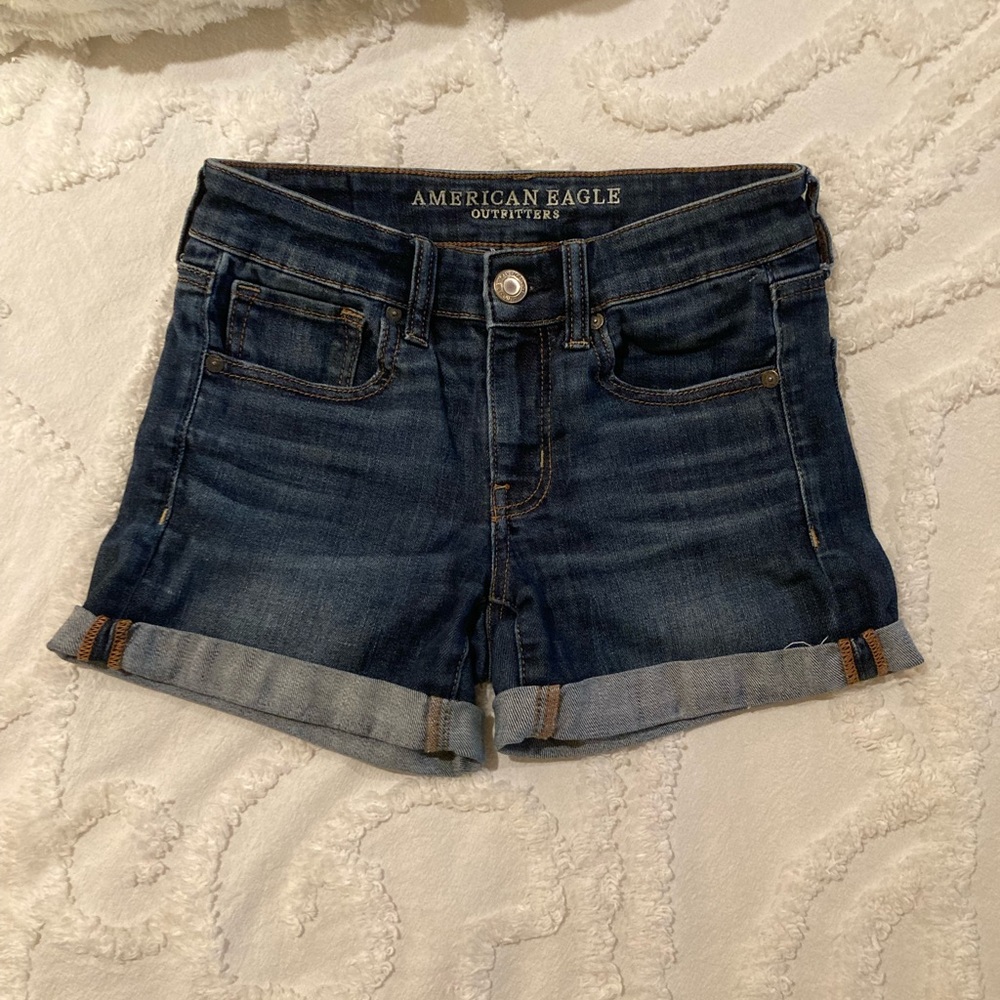 AE Denim Short Short-stretch denim-size 2- midi